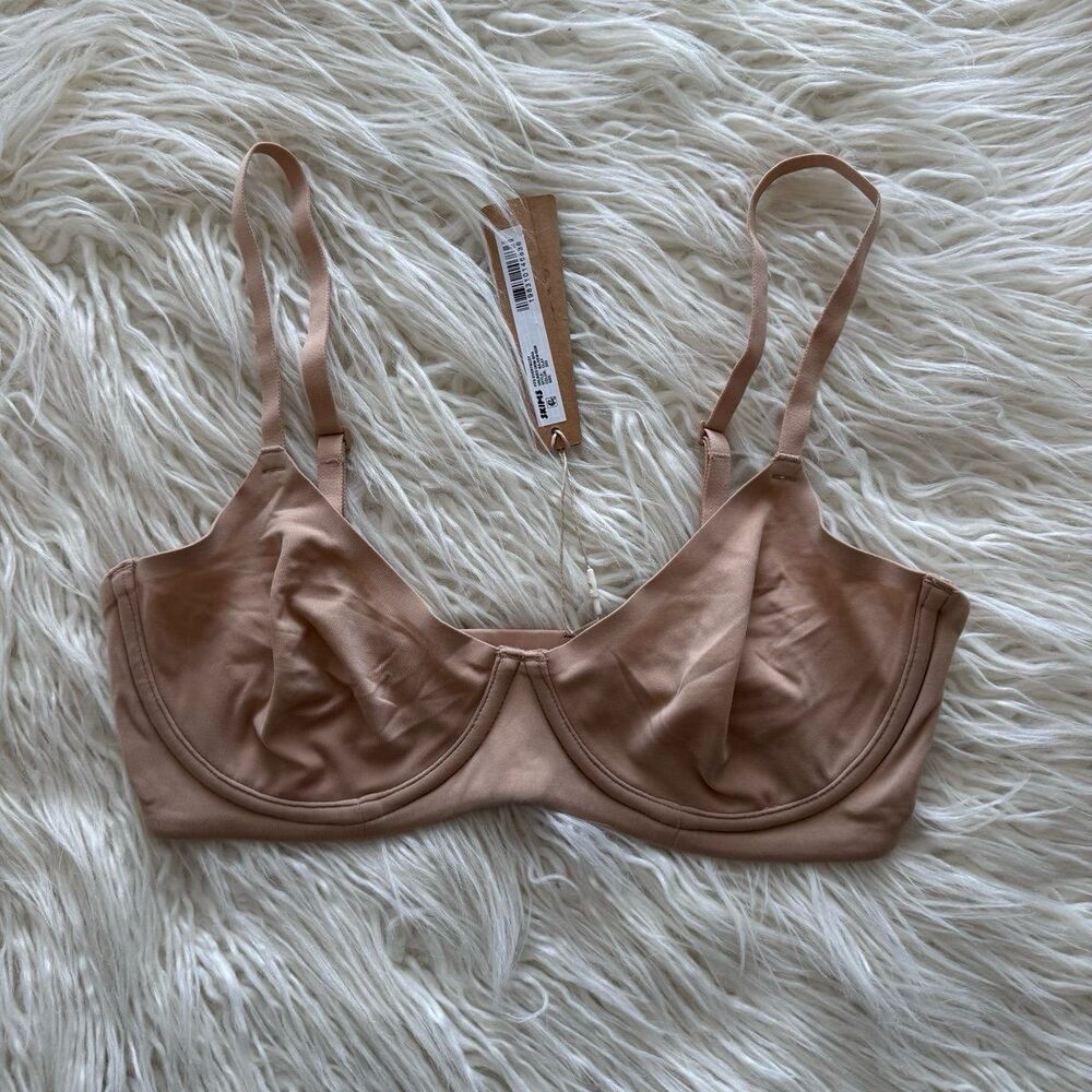 Skims Fits Everybody Unlined Demi Bra Clay Size 32D
